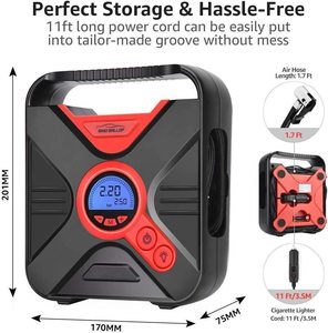 <span class=keywords><strong>Pompe</strong></span> à air automatique pour roues de voiture, système manuelle d'urgence pour pneus de véhicule portable, ballon, jouet, vélo, gonfleur, chargeur portable, nouveauté - Product Image 6