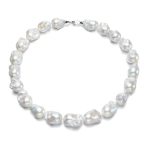 15*20 millimetri di <span class=keywords><strong>grandi</strong></span> dimensioni grande formato nucleato palla di fuoco nucleare forma barocca d'acqua dolce coltivate reale naturale d'acqua dolce <span class=keywords><strong>collana</strong></span> di <span class=keywords><strong>perle</strong></span> - Product Image 2