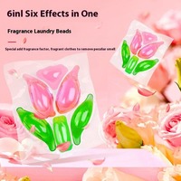 Capsules de lessive écologiques à six compartiments du fabricant, parfum longue durée, perles nettoyantes concentrées pour vêtements
