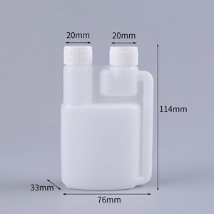 <b>Empty</b> Measuring Dosing Packaging Customizable Logo Printing Twin Dual Neck <b>Plastic</b> HDPE <b>Bottle</b> - Product Image 5