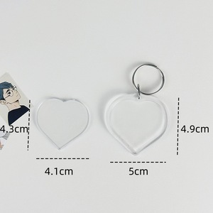 Llavero de Acrílico Transparente para Manualidades, con Marco de Fotos de <span class=keywords><strong>Anime</strong></span>, Forma Redonda, Personalizable - Product Image 5