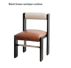 Sedie <span class=keywords><strong>da</strong></span> Pranzo Ergonomiche <span class=keywords><strong>in</strong></span> Stile Medievale con Rivestimento <span class=keywords><strong>in</strong></span> Pelle Cerata e Legno - Stabili e Durevoli per Uso Domestico o Alberghiero - Product Image 4