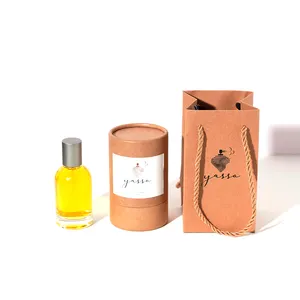 Transparent glass perfume spray bottle 30ml 50ml 100ml perfume bottle with box and handbag