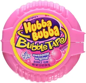 Hubba Bubba Gum Awesome Original Bubble Gum Tape Rolls 2 Onzas (Paquete de 6) American Candy Gum Proveedor