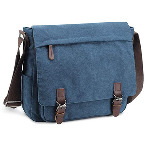 Sac messager pour <span class=keywords><strong>homme</strong></span> personnalisé de haute qualité, style rétro, en toile, <span class=keywords><strong>sacoche</strong></span> décontractée, porte-documents, plusieurs compartiments, pour l'université, les voyages, le quotidien - Product Image 1