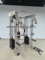 Équipement de musculation multifonctionnel pour la maison, machine Smith en acier et combiné Pec Deck Fly – Exercices de fitness pour squats, développés couchés et entraînement du dos