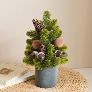 Mini <span class=keywords><strong>sapin</strong></span> de Noël floqué en PE, sans éclairage, palette rose millennial, pour arrangements de table intérieurs, accessoires de décoration, vente en gros usine JIAXUN - Product Image 5