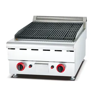 Profissional Comercial Lava Rock Grill-Perfeito para Churrasco, Char Grelhar Heavy Duty Cozinha Equipamento Aço Inoxidável