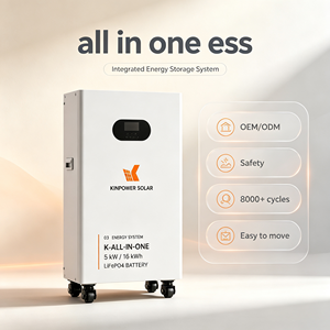 Système de stockage d'énergie tout-en-un sur pied pour maison, alimenté par batterie solaire domestique au lithium LiFePO4 - Product Image 1