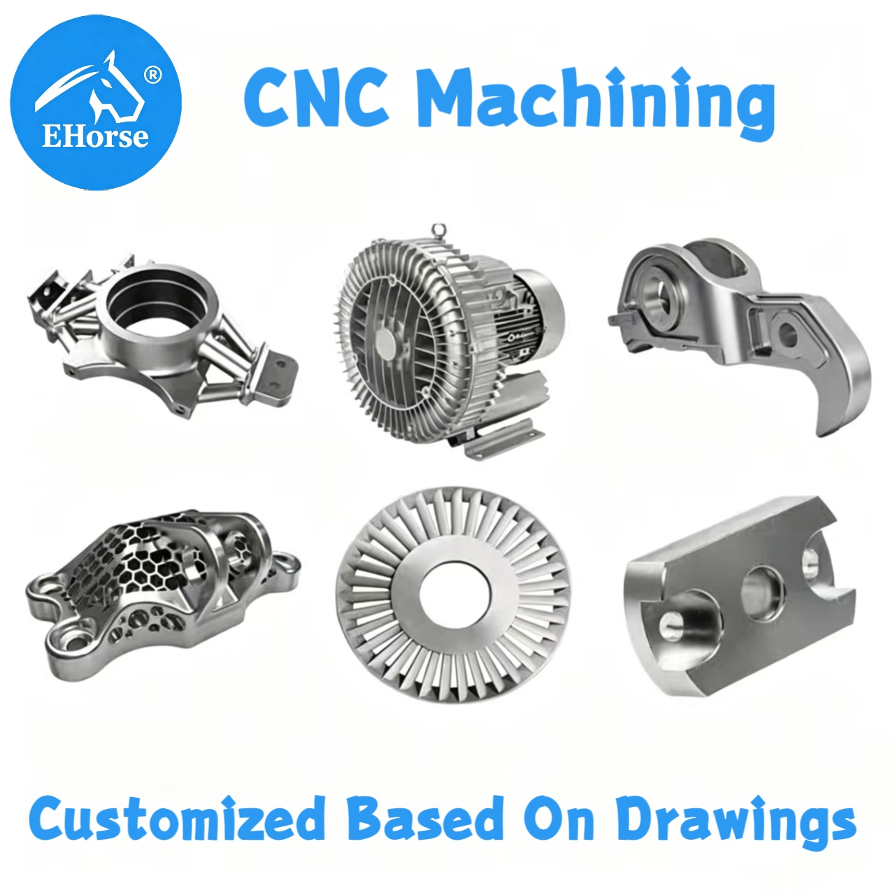 High Precision Custom CNC Machining Metal Parts 3D Customized Stainless Steel/Aluminum/Steel/Copper/Brass/Titanium Alloy OEM