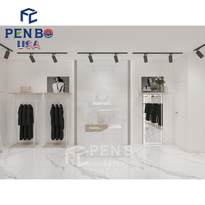 Estante de exhibición de ropa árabe DJellaba ecológico moderno personalizado luz LED altura ajustable independiente/montado en la pared para - Product Image 3