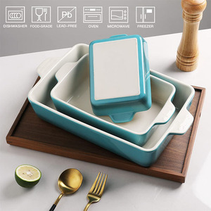 Ensemble d'ustensiles de cuisson en céramique, plats de cuisson rectangulaires pour la cuisine, la cuisine, le gâteau, le dîner, le banquet et l'utilisation quotidienne - Product Image 3