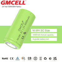Batería recargable NiMH SC de 1.2v y 3000mAh al por mayor para linterna médica, terminales de soldadura personalizados