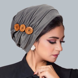 Gorras elásticas <span class=keywords><strong>para</strong></span> dormir <span class=keywords><strong>para</strong></span> mujer, nuevo diseño, gorro de <span class=keywords><strong>quimioterapia</strong></span>, turbante con volantes de poliéster con logotipo personalizado <span class=keywords><strong>para</strong></span> mujer - Product Image 6
