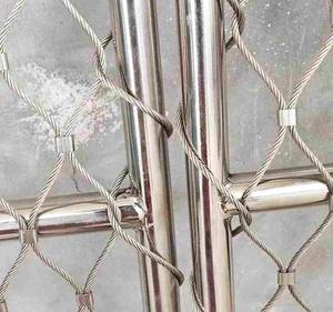 अनुकूलन योग्य इनक्स 316 तार रस्सी नेट पॉलिश स्टेनलेस स्टील केबल वेब जाल हीरा छेद आकार रेलिंग वेल्डिंग तकनीक के लिए हीरा छेद आकार - Product Image 4