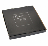 Usine de boîtes en papier, vente en gros, conception personnalisée, boîte alimentaire en carton ondulé noir, boîte à pizza 8, 10, 12 pouces