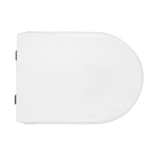 Asiento de inodoro para Kerasan Flo 52 Forma 7 Blanco con bisagras en forma de C - Product Image 1