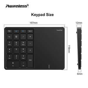 Clavier numérique sans fil rechargeable 2.4G avec pavé tactile 22 touches pour PC, Mac Book, ordinateur portable - Product Image 3