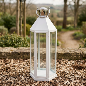 Wholesale Latest Tall Metal Candle Pillar Holder <b>Lantern</b> in Dual Tone for Home and Outdoor Decoration - Product Image 3