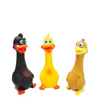 Juguete de Látex Resistente para Perros, Divertido Pollo de Pie y Pato de Boca Grande para Masticar, para Limpieza de Dientes y Juego Interactivo