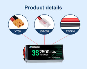 Qiqi mật độ năng lượng cao Li-ion pin 3S 4S 11.85V/15.8V 2500mAh sạc Drone Pin gói - Product Image 4