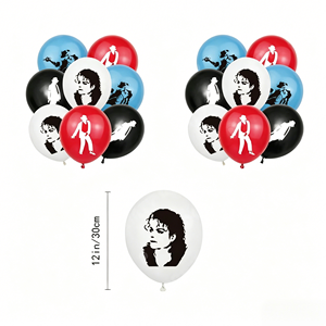 Set Decorativo per Festa di Compleanno a Tema Michael Jackson, 22 Pezzi con Striscione 'Happy Birthday' in Carta, Decorazioni per Torta e Palloncini - Product Image 4