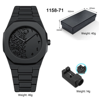 Montre à quartz à chiffres arabes, boîte cadeau de luxe, ultra-fine, grand cadran, montre à quartz en plastique, étanche, montre pour homme