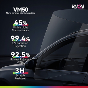 Pellicola Magnetica per Auto KUCAI con Finitura a Specchio, Controllo Solare per Vetri Auto, Nero - Product Image 3