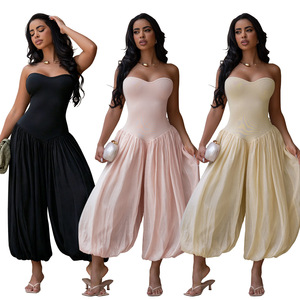 FS11628A <span class=keywords><strong>Tuta</strong></span> Sexy a <span class=keywords><strong>Gamba</strong></span> <span class=keywords><strong>Larga</strong></span> per Donna, Abbigliamento Femminile di Tendenza - Product Image 2