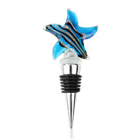Nouveau cadeau de mariage cristal joint sous vide barre outils bouchon de vin maison Collection Murano bleu étoile de mer étoile de mer rouge bouchon de bouteille de vin