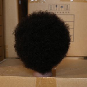 Tête d'entraînement afro bon marché tête de poupée de cosmétologie de mannequin 100% vrais cheveux humains tête de mannequin avec cheveux afro crépus bouclés - Product Image 4