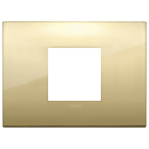 Vimar Gold Wall <b>Switch</b> Plate 12.75x9.5cm Central Mounting - Product Image 1