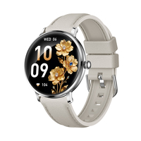 Montre connectée AK107 la plus récente 2026, directement de l'usine, écran HD 1,19 pouces, appels Bluetooth, IPX8, fréquence cardiaque, SpO2, multisports, suivi du sommeil, commande vocale IA, pour femmes, bracelet silicone
