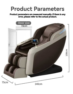 Sillón de <span class=keywords><strong>Masaje</strong></span> Inteligente <span class=keywords><strong>con</strong></span> Sonido Envolvente Bluetooth, Sistema de Gravedad Cero, Cuero PU, Sillón de <span class=keywords><strong>Masaje</strong></span> Profesional Reclinable - Product Image 2