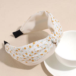 Diadema Floral Elegante para Mujer, Banda Ancha de Tela para el Cabello con Colores Mixtos, Accesorios para el Cabello Estilo Boho Chic para Niñas - Product Image 6