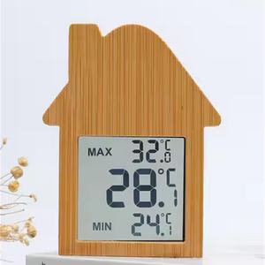 Hygromètre, thermomètre d'humidité, affichage de la température, thermomètre de table en bois - Product Image 4