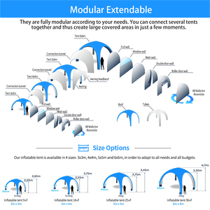 Impression de logo personnalisé pare-soleil <span class=keywords><strong>X</strong></span> Gazebo gonflable Camping plage auvent extérieur tente pneumatique commerciale - Product Image 5