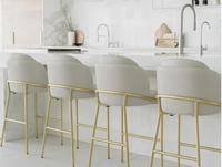 Chaises de salle à manger de luxe modernes, pieds en métal noir doré, velours rembourré pour la maison et le bureau-Mobilier de salon