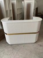 Petit comptoir de réception de boutique en MDF 120/150/180cm pour salon de beauté hôtel disponible en couleur rose blanc vert