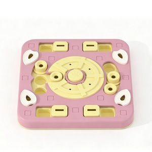 Tapis de renifflement éducatif pour animaux de compagnie, jouet de puzzle pour l'alimentation lente, pour chiens et chats, jeu interactif d'alimentation, bleu, rose, rond, carré - Product Image 5
