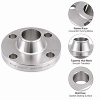 Bride à joint de superposition en acier au carbone avec extrémité à emboîtement pour échangeur de chaleur à coque et tubes ASME B16.5 CL150 RF NPS 2-24