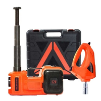 Kit de cric électrique 3-en-1 pour voiture, cric hydraulique 12V 5T avec pompe de gonflage de pneus, clé à chocs, ensemble d'outils d'urgence