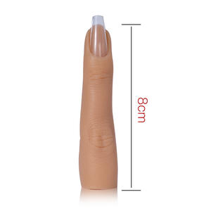 Main de pratique en silicone avec clip pour formation des ongles en acrylique modèle de <span class=keywords><strong>faux</strong></span> doigts pour ciseaux de manucure - Product Image 5