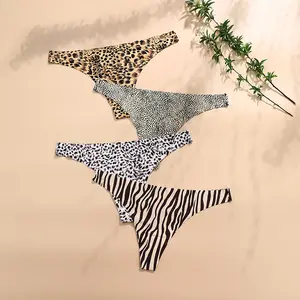 Sexy Damesslipje 5 Luipaarden Afdrukken Laagbouw Bikini Groothandel Damesmode Ondergoed