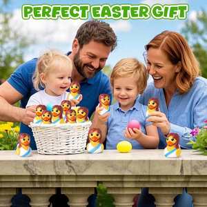 12pcs Jesus-Themed Rubber Ducks Original Design Baptism Religious Party Favors <b>Easter</b> <b>Basket</b> Stuffer Hide Seek Bath Toys for - Product Image 4
