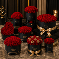 Op maat gemaakte 100 rozen orchidee geconserveerde bloemenbal bruiloft centerpiece handgemaakte decoraties voor Valentijnsdag Kerstmis Nieuwjaar
