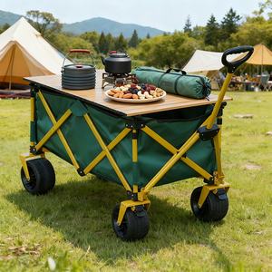 Alışveriş depolama açık olay için dört tekerlekli katlanabilir kamp vagon - Product Image 1