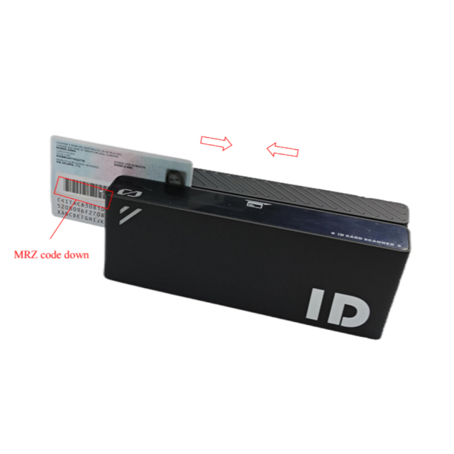 RFID Magnetic Stripe Reader ABS Contactless Swipe Card ID Passport Scanner Government Attendance Identity Verification