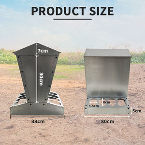 Mangiatoia per Polli JH-Mech Resistente Affidabile di Lunga Durata Sospesa in Acciaio Zincato Argento - Product Image 2