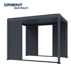 Motorizzate moderne e contemporanee reversibili a motore cintura mobile tetto esterno in acciaio per cortile con Pergola in alluminio Post - Product Image 1